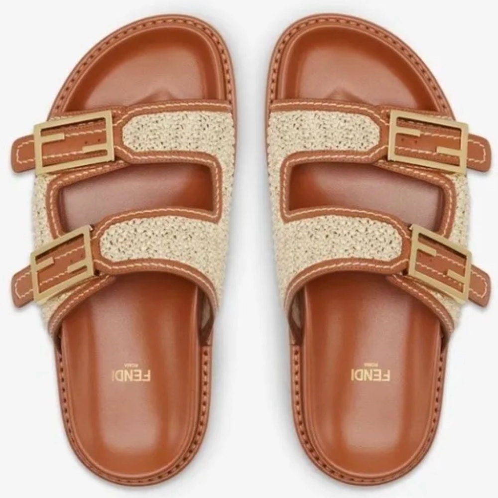 *ISO / Not for Sale* Fendi Vitello Raffia Slides